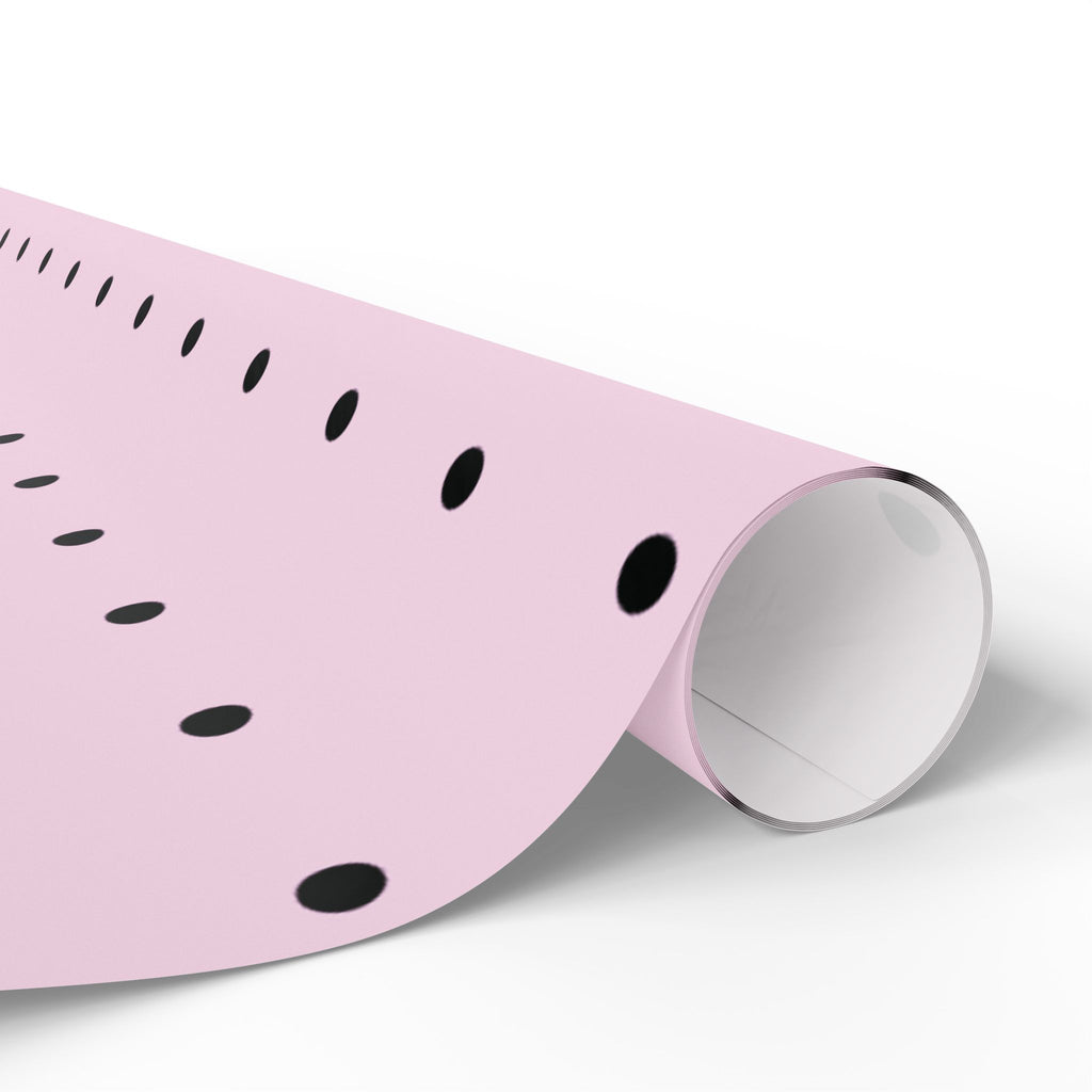 Pink Polka Dot Wrapping Paper Roll – Minimal Gift Wrap for Birthdays & Baby Showers