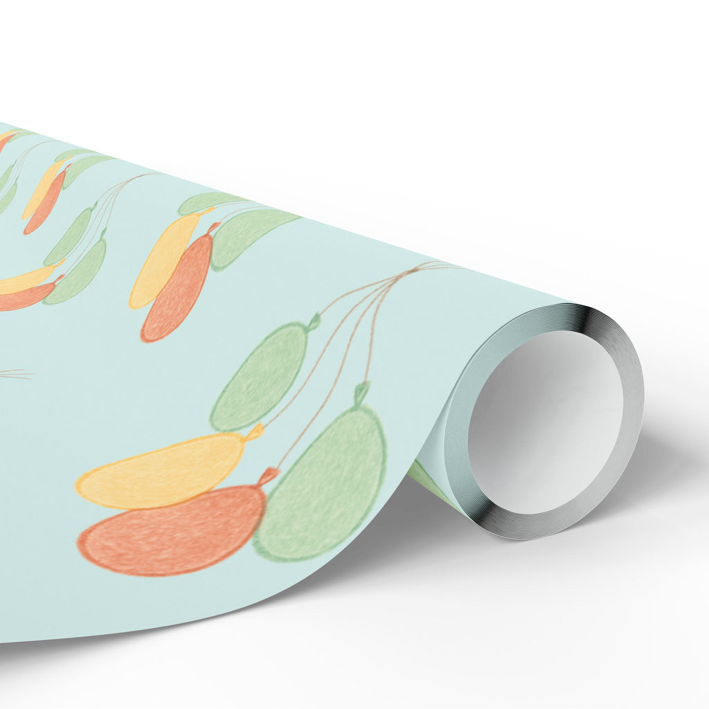 Birthday Balloon Pattern Wrapping Paper Roll – Pastel Party Gift Wrap