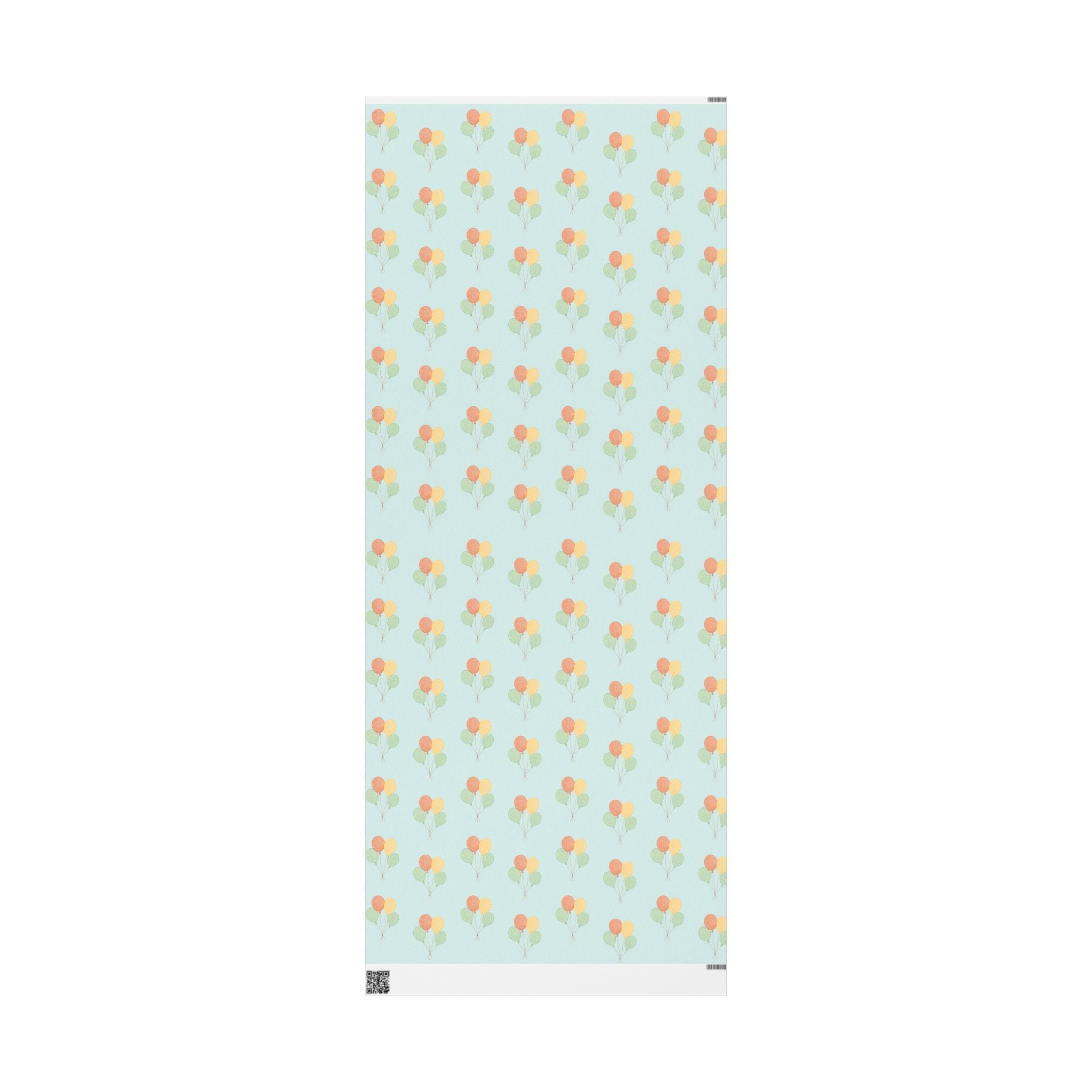 Birthday Balloon Pattern Wrapping Paper Roll – Pastel Party Gift Wrap