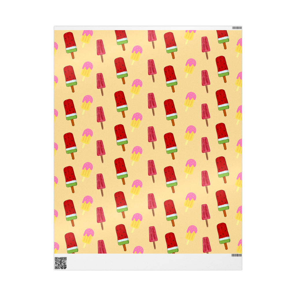 Festive Popsicle & Stocking Wrapping Paper Roll — Holiday Gift Wrap