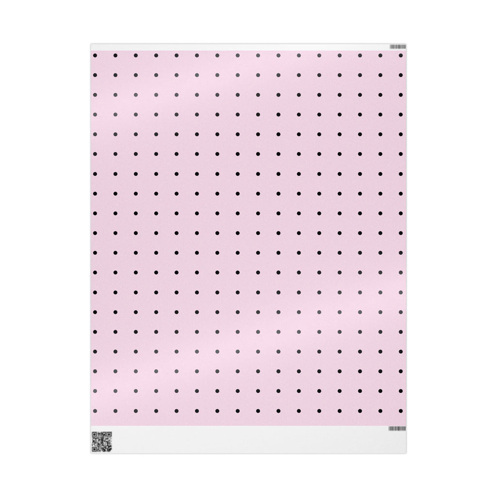 Pink Polka Dot Wrapping Paper Roll – Minimal Gift Wrap for Birthdays & Baby Showers