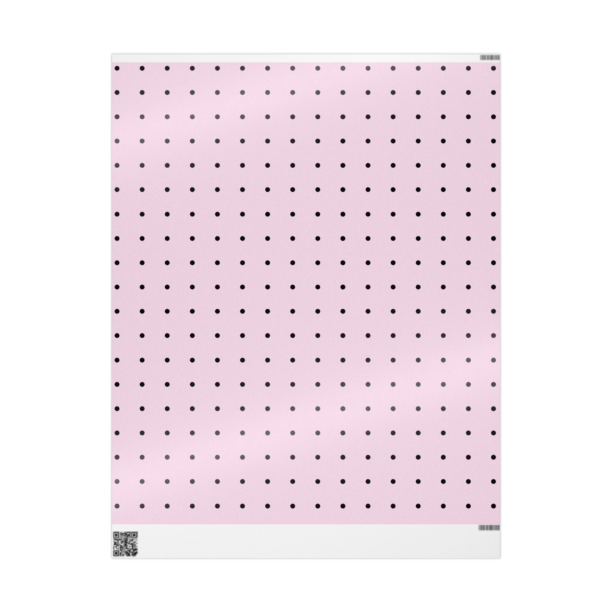 Pink Polka Dot Wrapping Paper Roll – Minimal Gift Wrap for Birthdays & Baby Showers