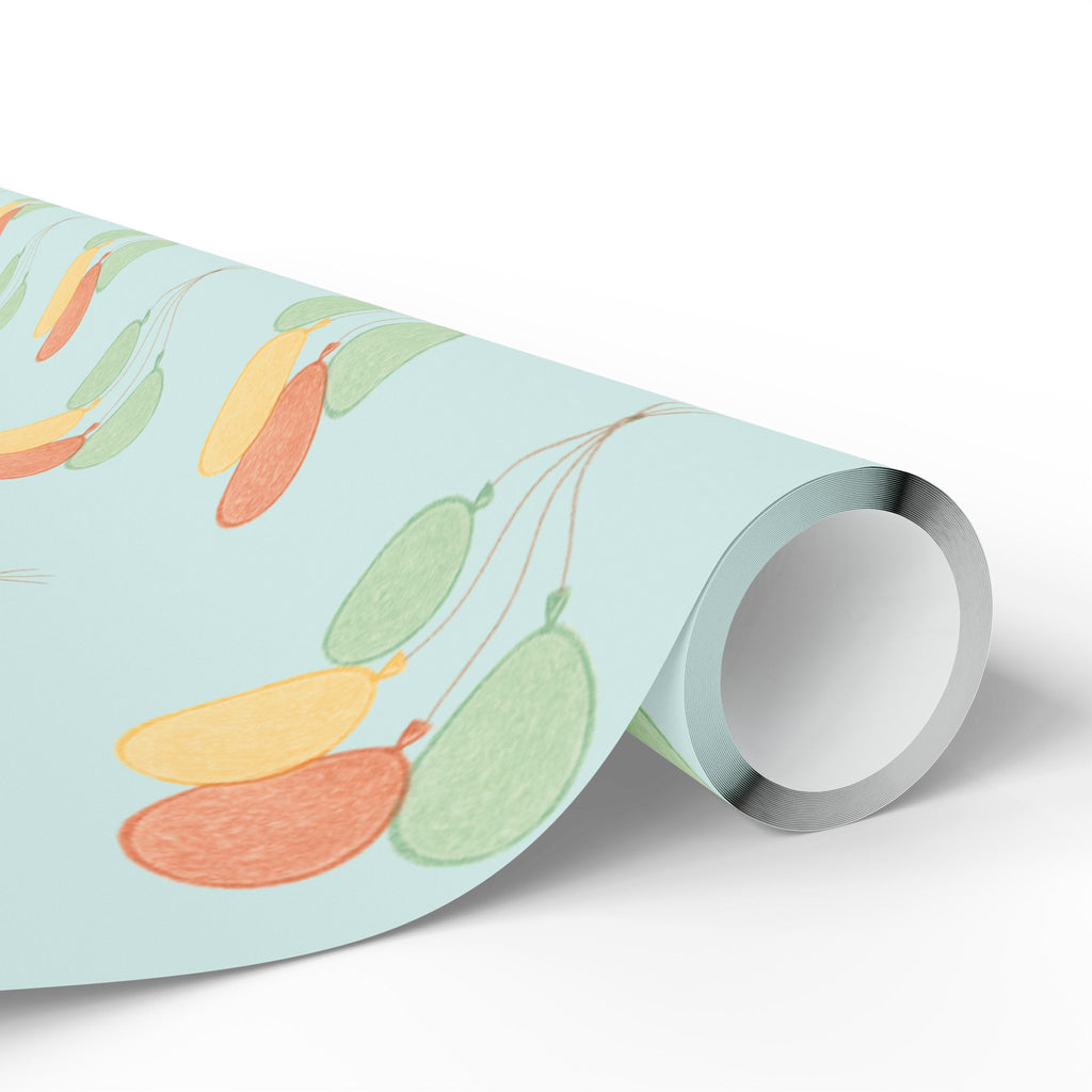 Birthday Balloon Pattern Wrapping Paper Roll – Pastel Party Gift Wrap