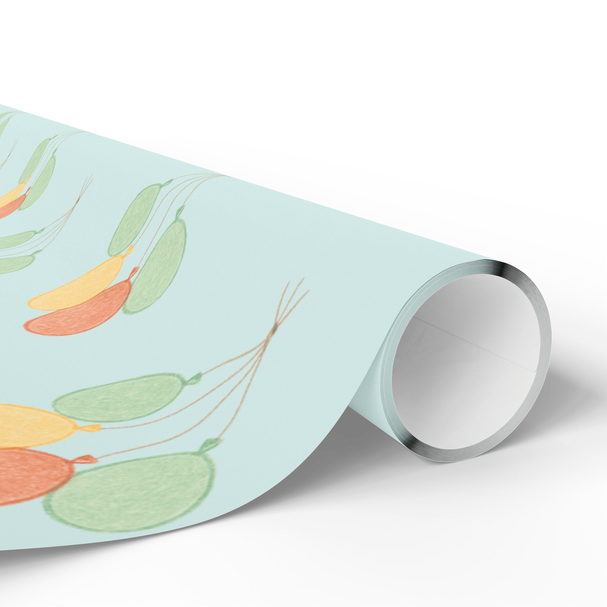Birthday Balloon Pattern Wrapping Paper Roll – Pastel Party Gift Wrap