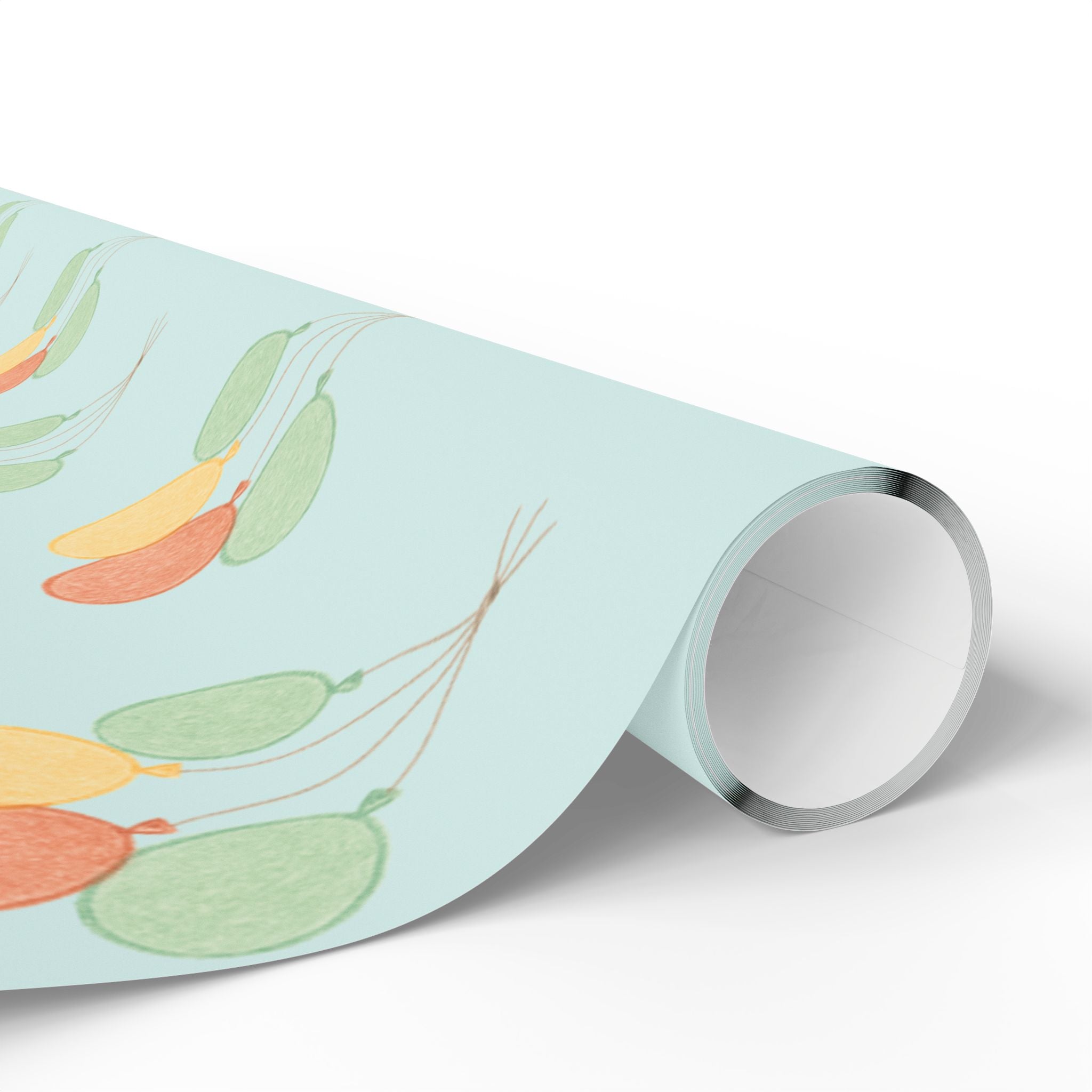 Birthday Balloon Pattern Wrapping Paper Roll – Pastel Party Gift Wrap