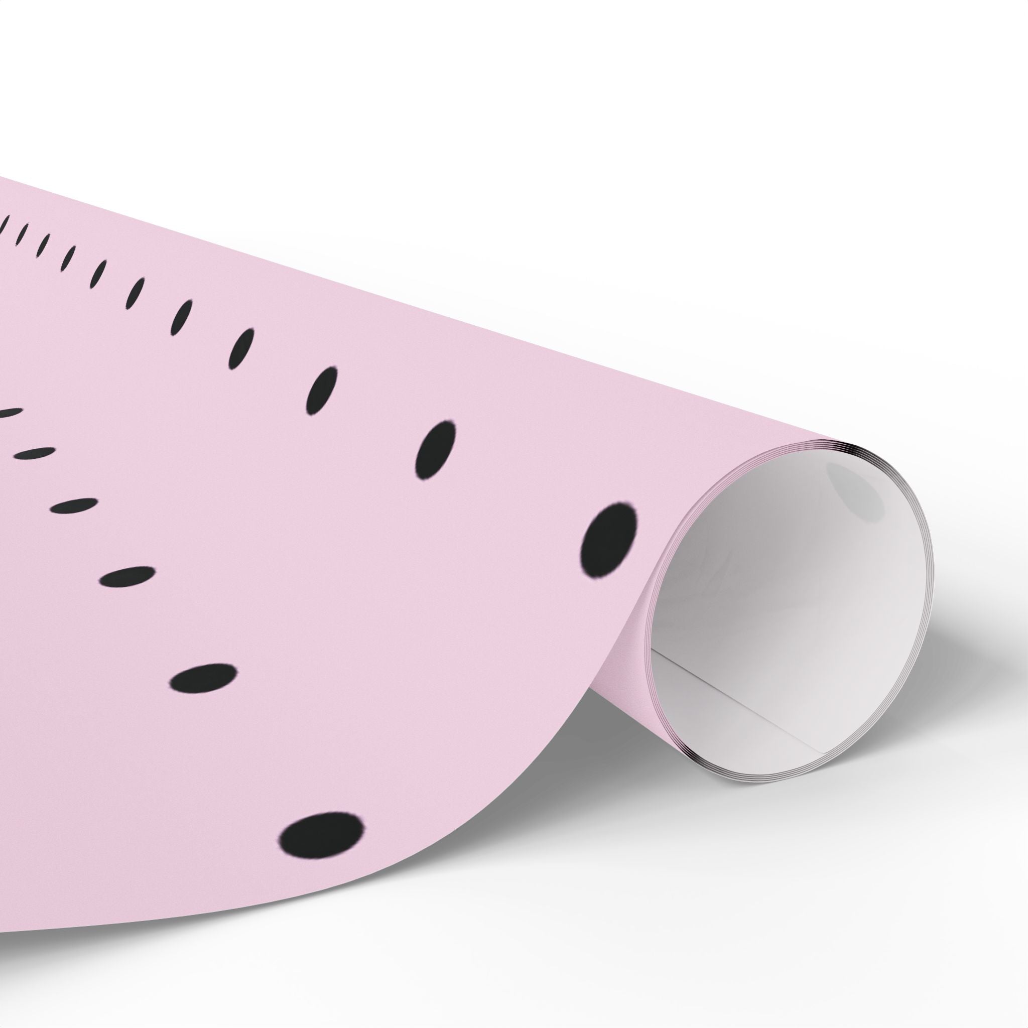 Pink Polka Dot Wrapping Paper Roll – Minimal Gift Wrap for Birthdays & Baby Showers