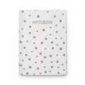 Polka Dot Notebook Hardcover — Neutral Brown Dots "Notebook" Journal