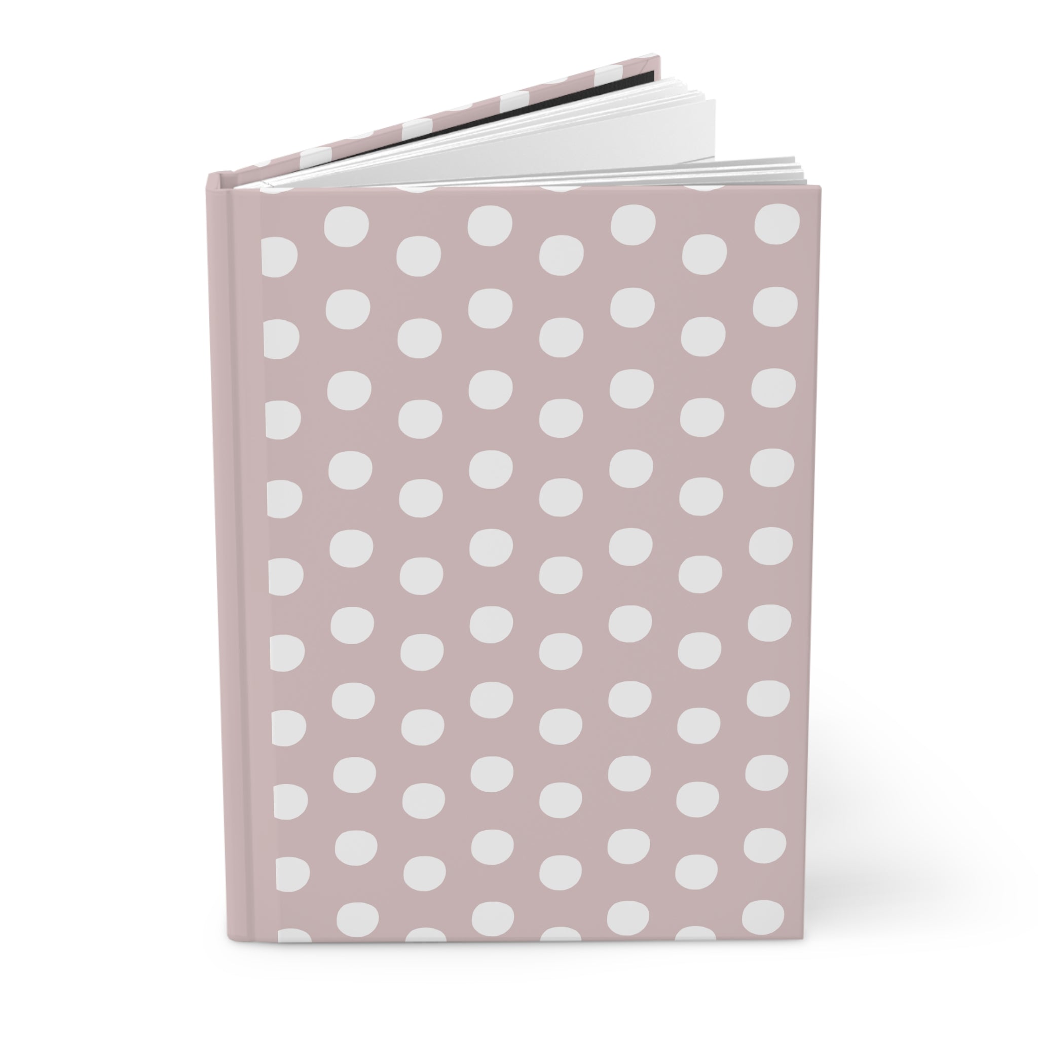 Polka Dot Hardcover Journal — Blush Pink Notebook for Notes, Planning & Gifts