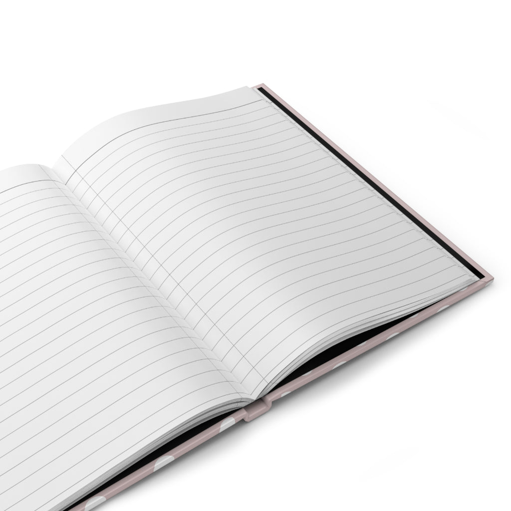 Polka Dot Hardcover Journal — Blush Pink Notebook for Notes, Planning & Gifts
