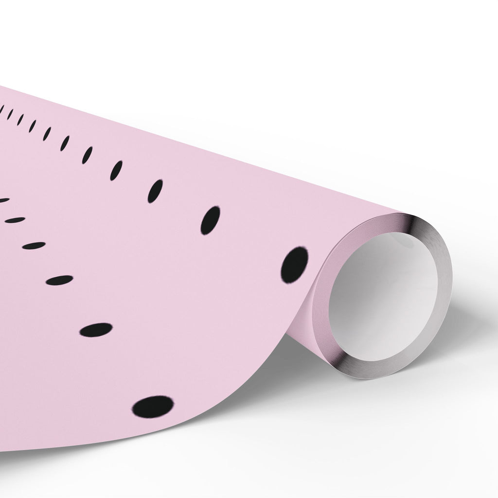 Pink Polka Dot Wrapping Paper Roll – Minimal Gift Wrap for Birthdays & Baby Showers