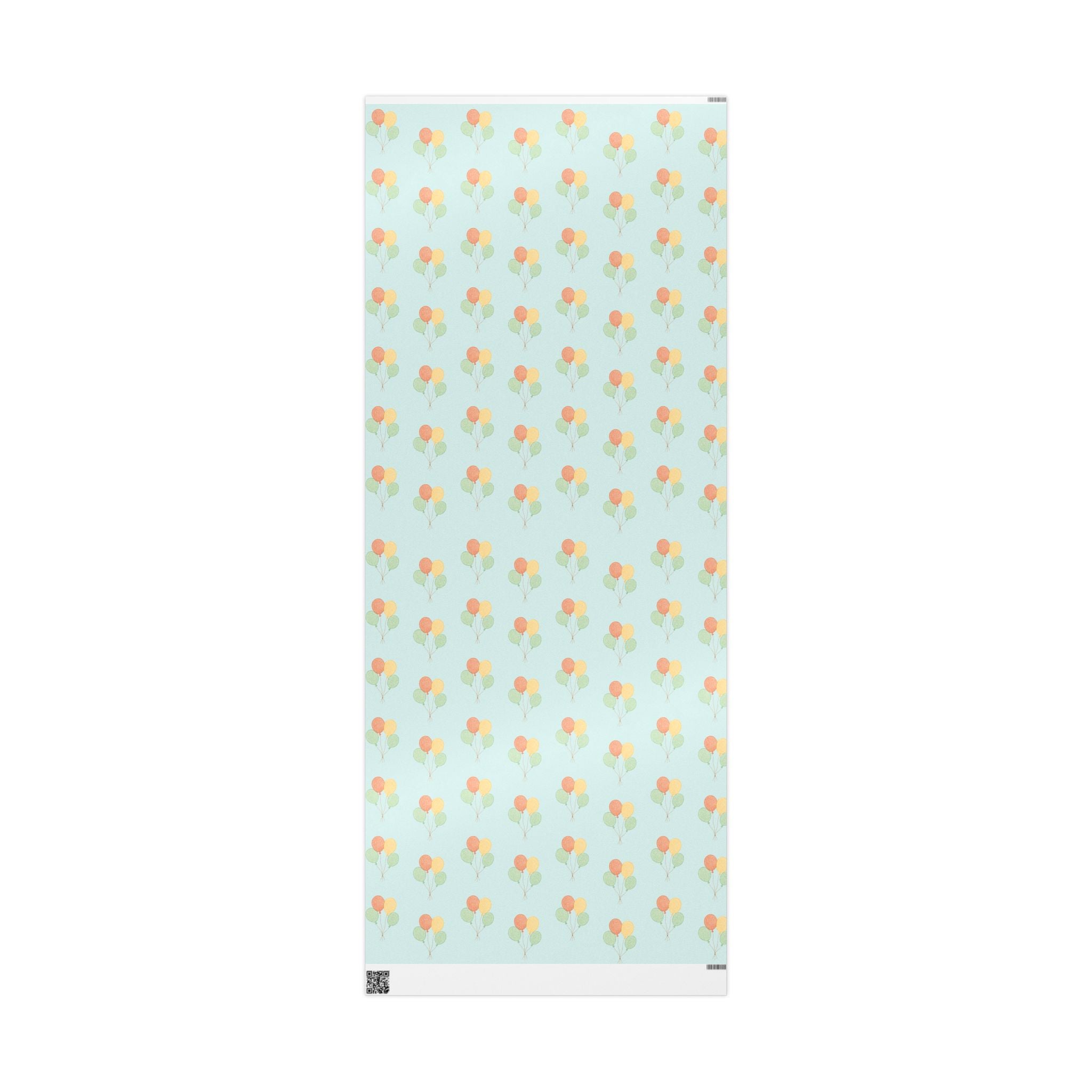 Birthday Balloon Pattern Wrapping Paper Roll – Pastel Party Gift Wrap