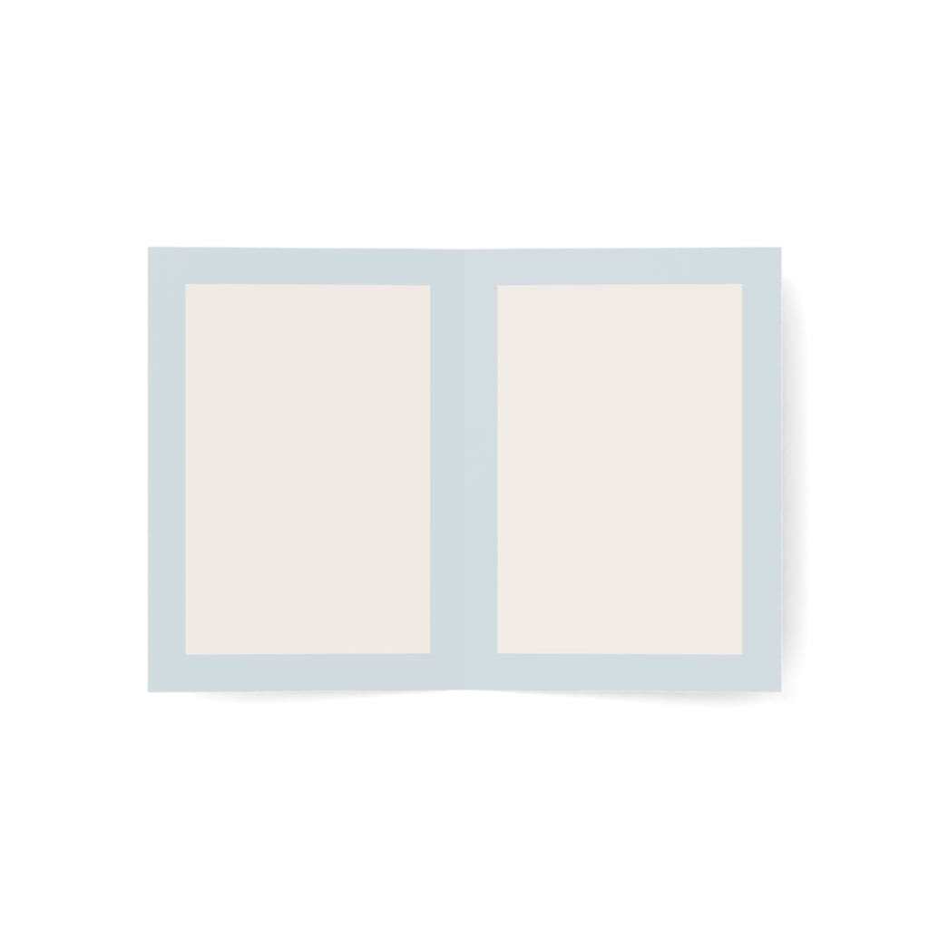 Blue Plaid Floral "Happy Birthday" Greeting Cards — Pack of 1/10/30/50