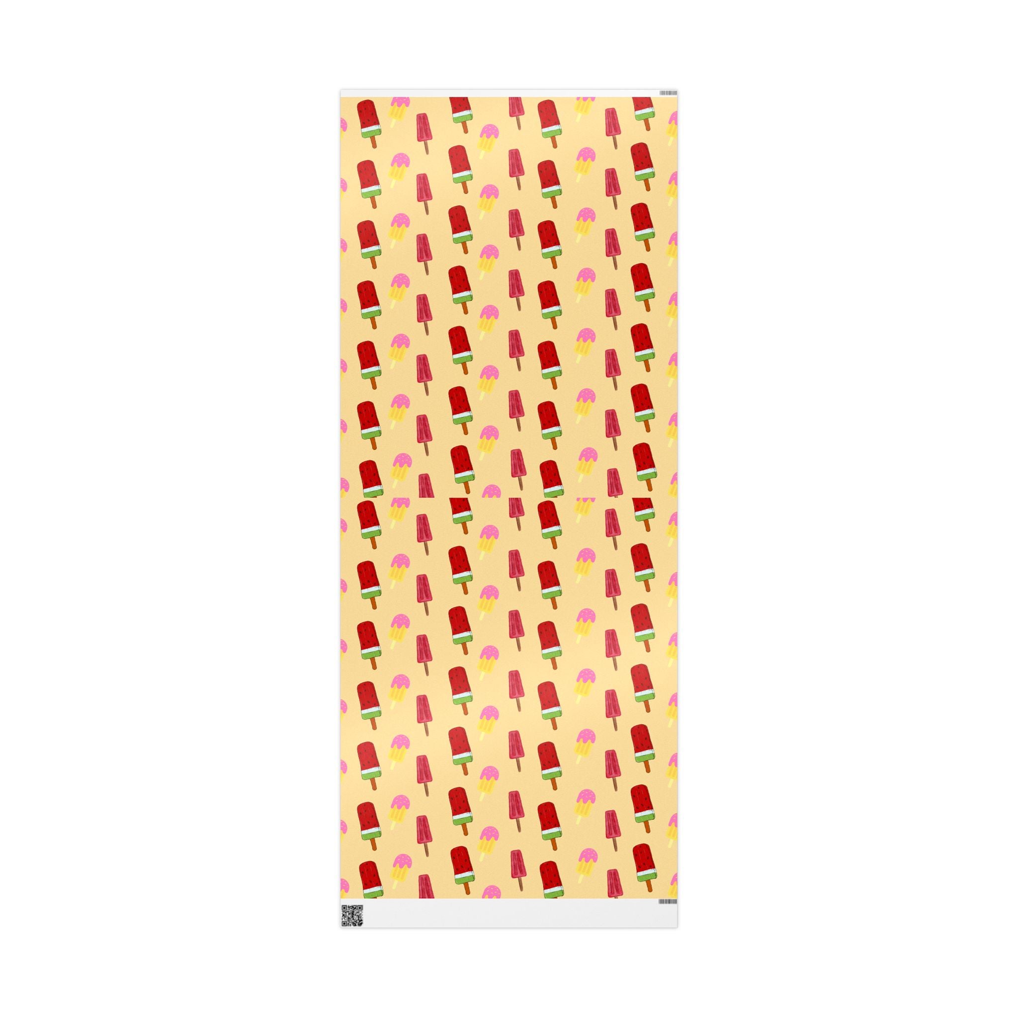 Festive Popsicle & Stocking Wrapping Paper Roll — Holiday Gift Wrap