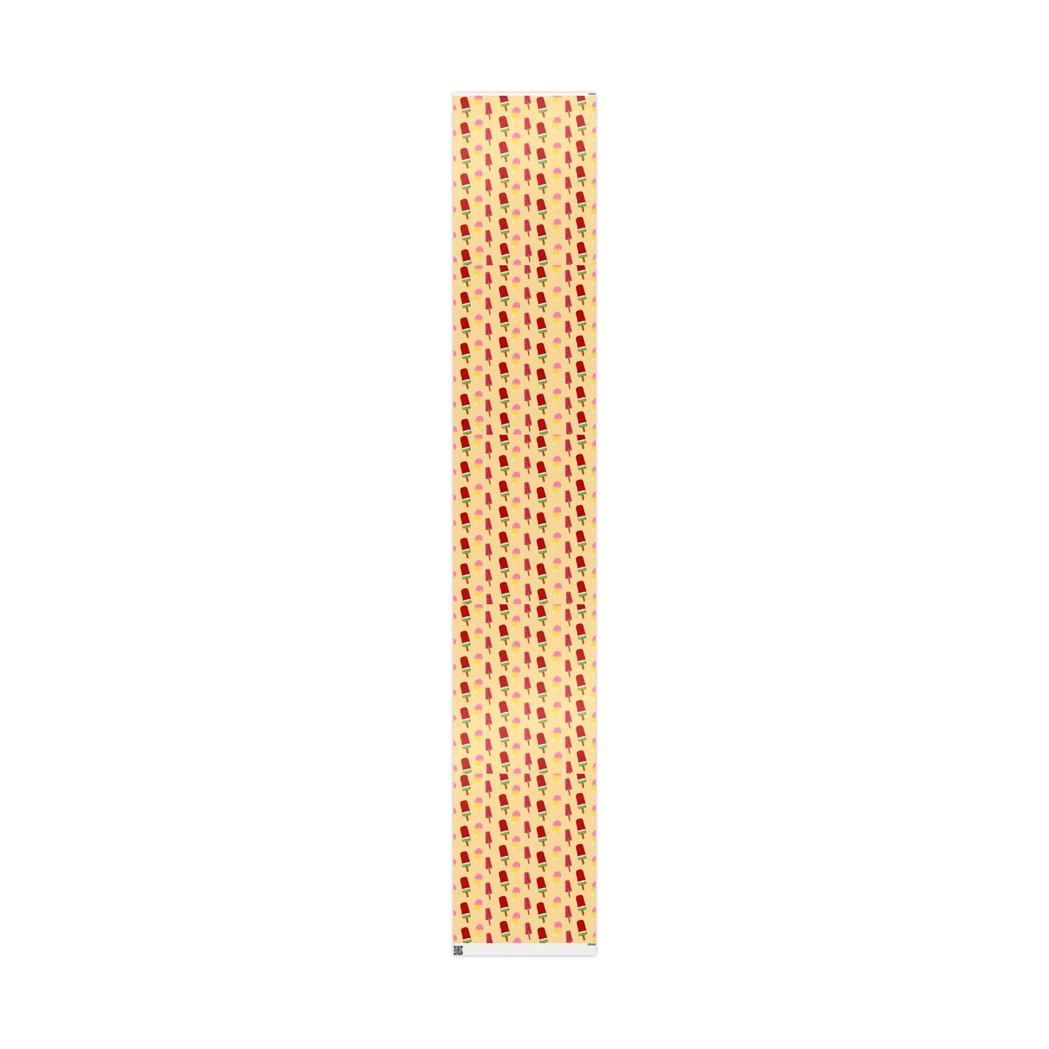Festive Popsicle & Stocking Wrapping Paper Roll — Holiday Gift Wrap
