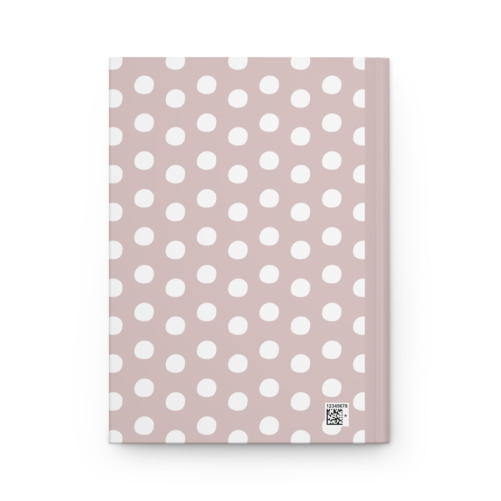 Polka Dot Hardcover Journal — Blush Pink Notebook for Notes, Planning & Gifts