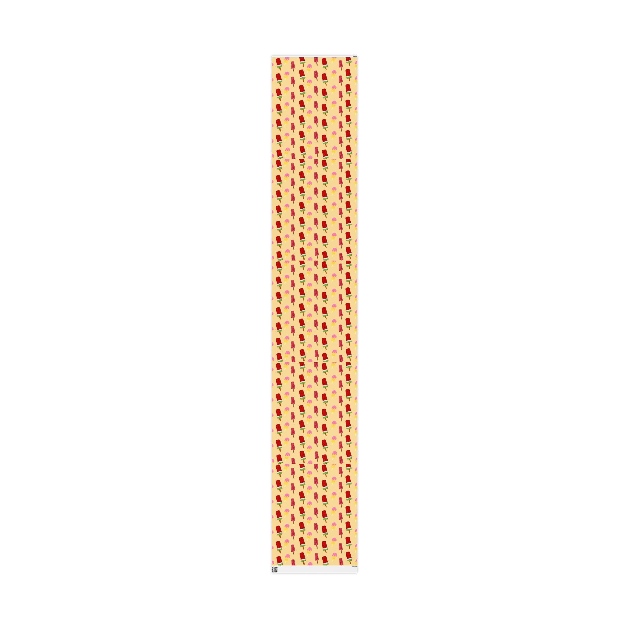 Festive Popsicle & Stocking Wrapping Paper Roll — Holiday Gift Wrap
