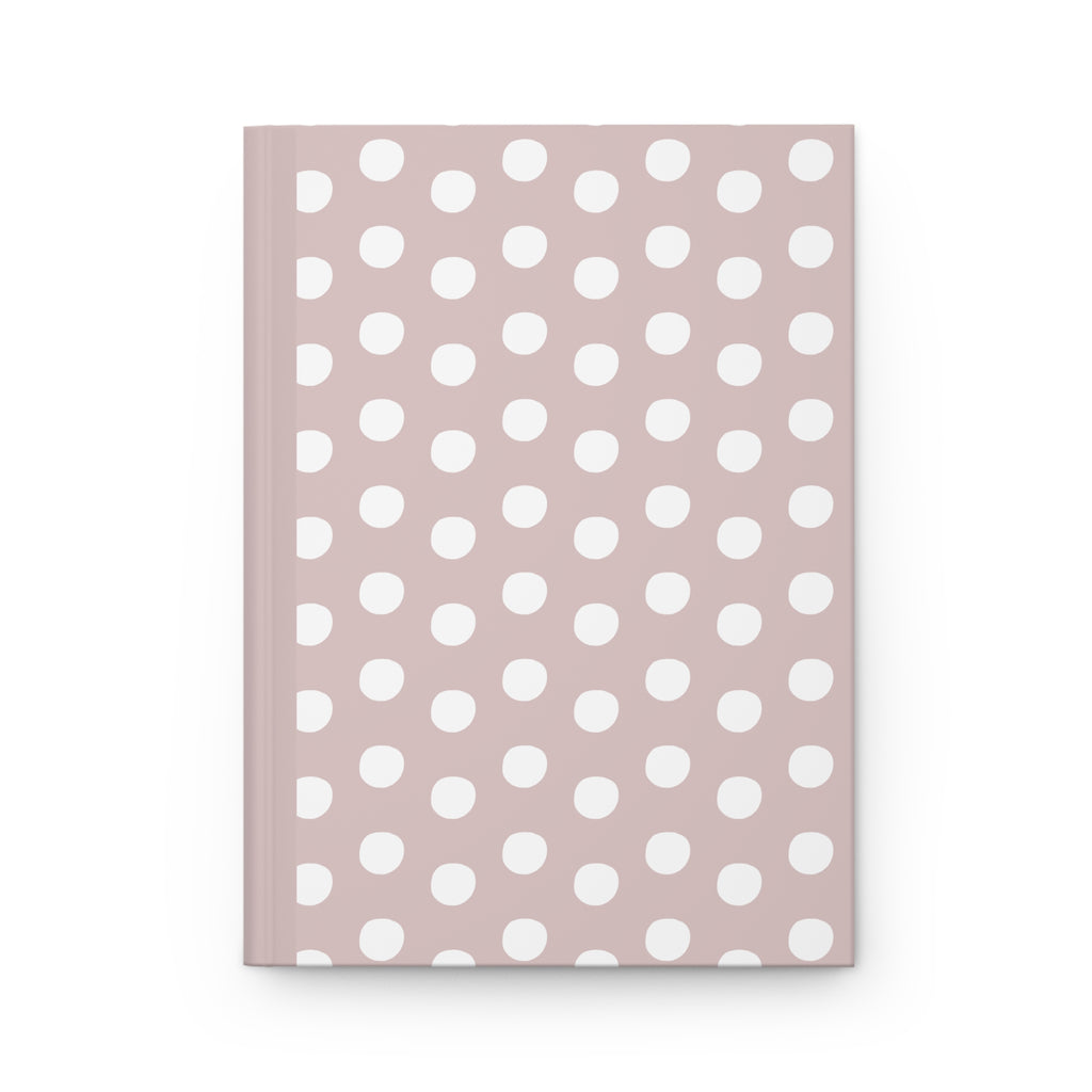 Polka Dot Hardcover Journal — Blush Pink Notebook for Notes, Planning & Gifts