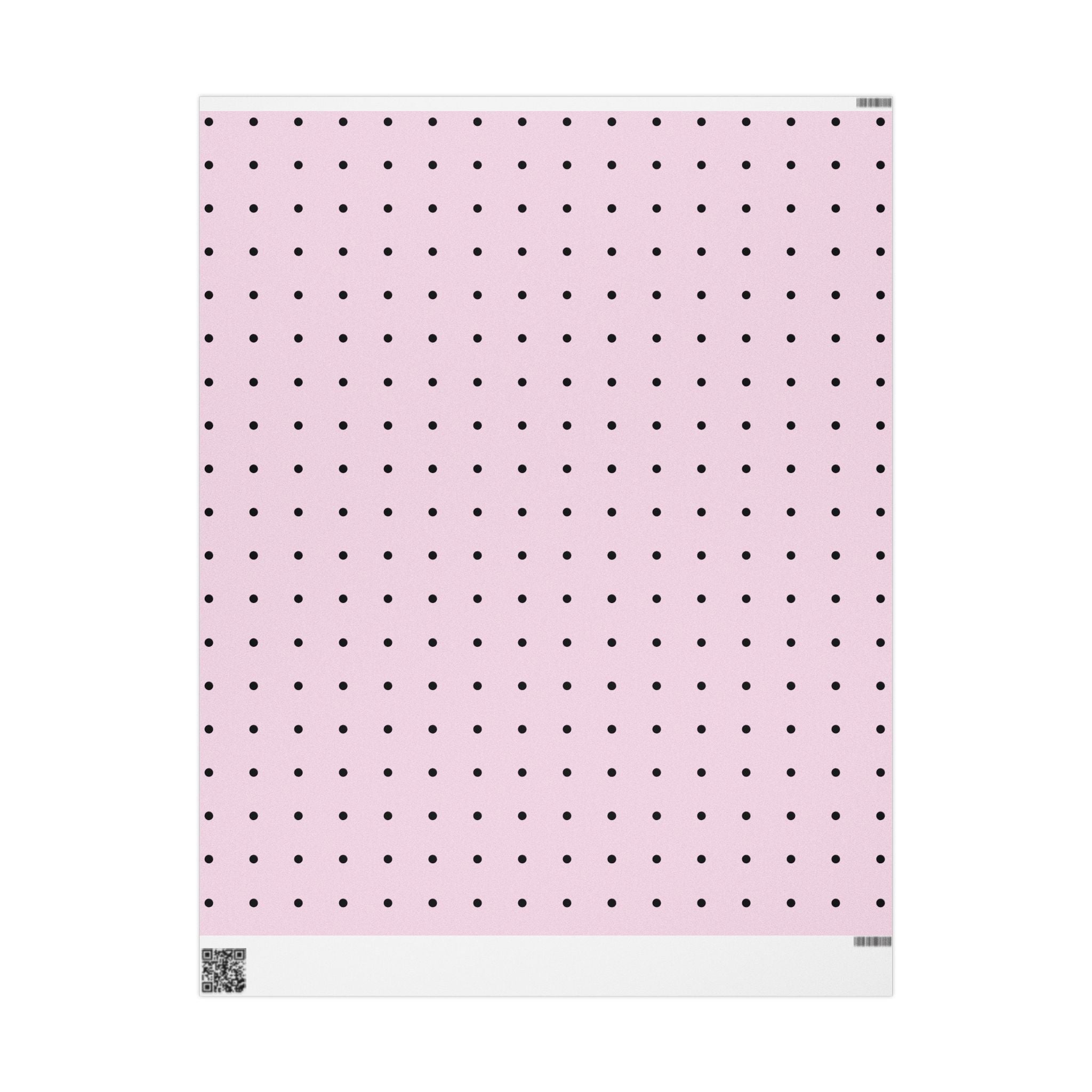 Pink Polka Dot Wrapping Paper Roll – Minimal Gift Wrap for Birthdays & Baby Showers