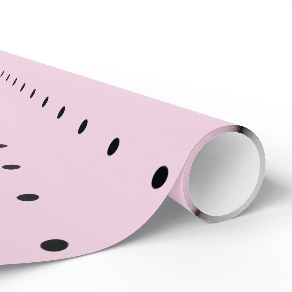 Pink Polka Dot Wrapping Paper Roll – Minimal Gift Wrap for Birthdays & Baby Showers
