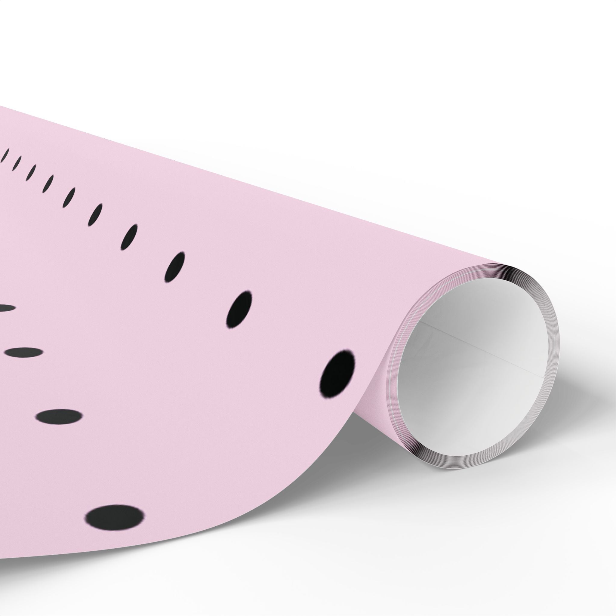 Pink Polka Dot Wrapping Paper Roll – Minimal Gift Wrap for Birthdays & Baby Showers